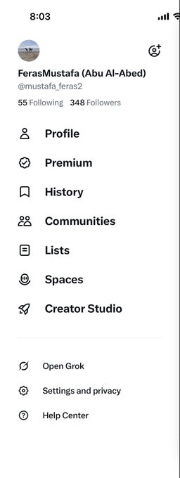 The image shows a phone screen with a social media app open, displaying a list of followers for a user named Fersas Mustafa (Abu-Albed). The app has a white background with black text, making it easy to read. The main focus is on the number of followers and their interests, as well as the creator's name and the type of content they create. The post also mentions that the user follows TSLA, SPY, and QQQ, which are related to the automotive industry.