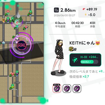 The image shows a map of an area with a girl wearing black shoes, standing next to a goal. The map also displays information about her activity level, including her name, age, and gender. A scorecard for her activity can be seen in the bottom right corner of the screen.