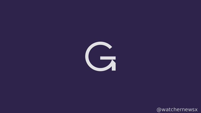 A dark purple background features a stylized white letter 'G' logo in the center, with the handle '@watchernewsx' in the bottom right corner.