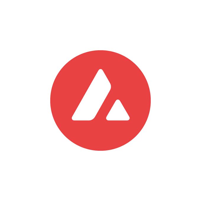 The image features the Avalanche ($AVAX) logo—a red circle with a white stylized "A"—symbolizing the blockchain platform being discussed in the context of Dubai's DIFC Courts anchoring court orders to its network, highlighting its growing real-world institutional utility beyond DeFi.