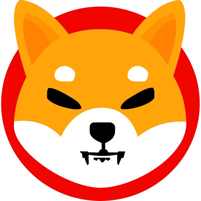 The image shows a stylized Shiba Inu dog face in orange and white inside a red circle, representing the $SHIB token logo. Combined with the post, the image celebrates SHIB becoming officially tradable on the Solana blockchain via Sunrise.