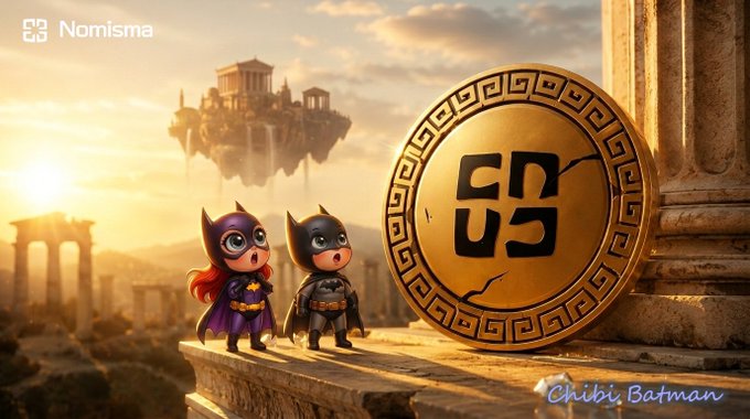 The image features two cartoon characters dressed as Batman and Chubby Batman standing next to a golden coin with an "S" symbol on it. The characters are positioned near a building, suggesting that they might be in a city setting or a location related to the coin's significance. The post is about promoting real-life projects and rewarding users for their engagement by offering them exclusive content or discounts.