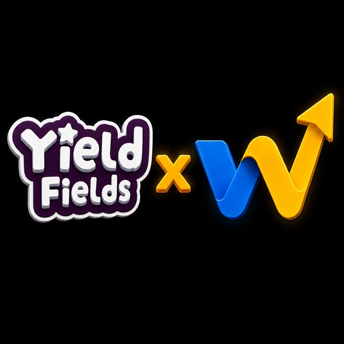 Logo image showing 'Yield Fields' in a purple bubble-style font next to a yellow 'x' and a stylized 'W' logo with blue and yellow elements and an upward arrow.
