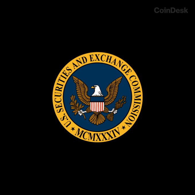 The official seal of the U.S. Securities and Exchange Commission (SEC), featuring an eagle and the inscription "U.S. SECURITIES AND EXCHANGE COMMISSION MCMXXXIV," is displayed against a black background, accompanying the news that the SEC has proposed new crypto custody rules for investment advisers.