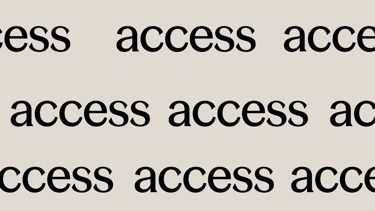 The image displays the word "access" repeated multiple times in a tiled pattern, cut off at the edges. This repetition visually emphasizes the "Cross App Access" concept mentioned in the post about Agent SSO and Okta's identity governance solution for AI agents.