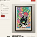 A screenshot of an online shopping page displaying a colorful artwork titled 'LGBTQIA+ Rainbow Skull Illustration' with a description mentioning LGBTQIA+ communities and pride.