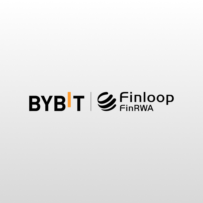 A logo displaying 'BYBIT' alongside 'Finloop FinRWA' on a light gray background.