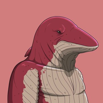 A stylized red and cream-colored whale illustration is set against a pink background. The whale imagery relates to the post's mention of "lending, borrowing," "governance," and "NFTs" involving the tokens $UNIT and $WAD on the $ALGO blockchain, as whales are commonly associated with decentralized finance (DeFi) activities like borrowing and lending.
