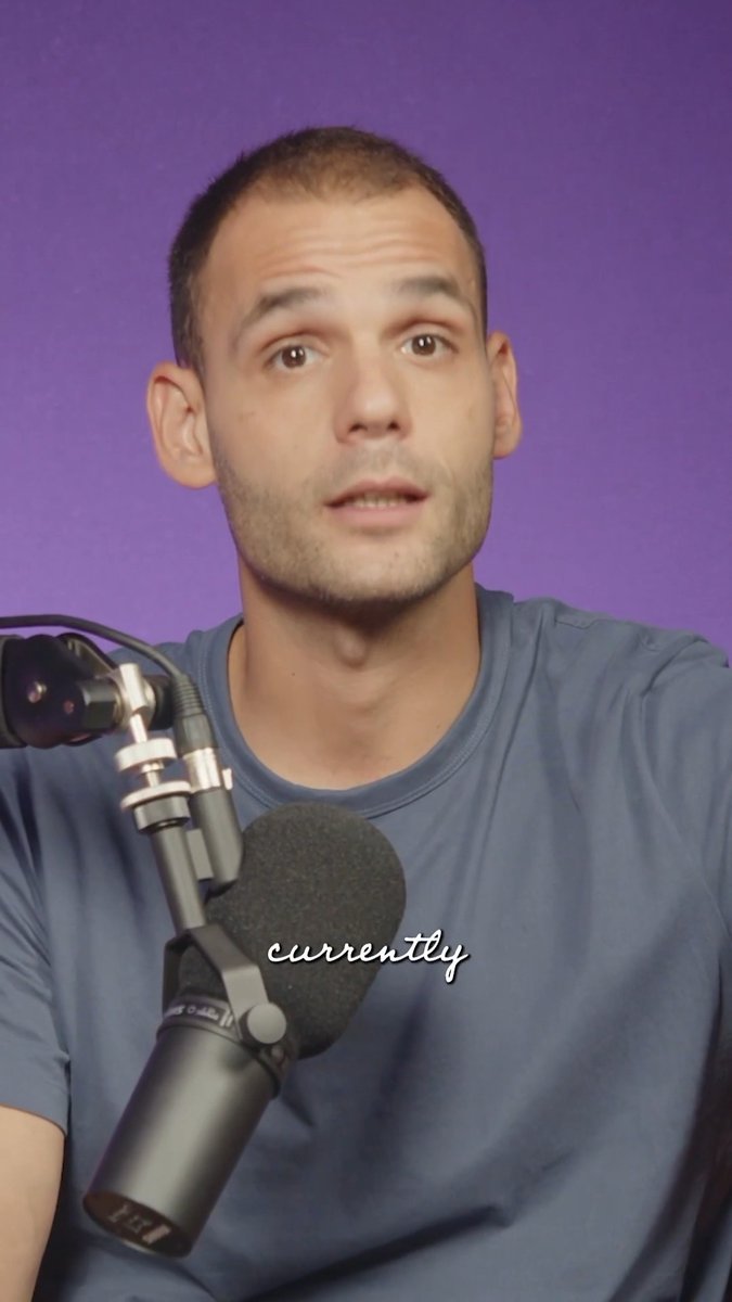A man speaks into a microphone against a purple background, with the text "currently" overlaid on the image. The accompanying post discusses quantum computing risks to cryptocurrency, with the man likely being the Ledger CTO (@P3b7_) explaining the topic.
