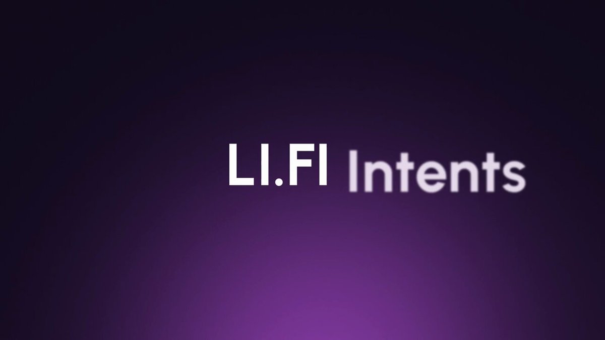 The image features a purple background with white text that reads "LI.FI Intent" at the top, followed by "L.FI Intents" below it. The text also includes an offer for $2,500 rewards if one participates in a raffle and wins a share of $2,500. The post is related to Jumper, as indicated by the use of the word "USDC".