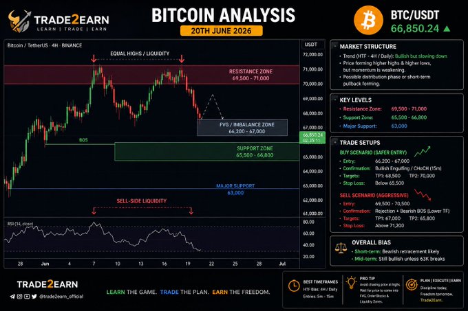 "Today's Btc movement!!! #BTC". This phrase refers to Bitcoin, which is one of the most well-known cryptocurrencies currently on the market. The presence of Bitcoin symbols in the image suggests a connection with the crypto world or an interest in its development and movement within financial markets like those described in this post.