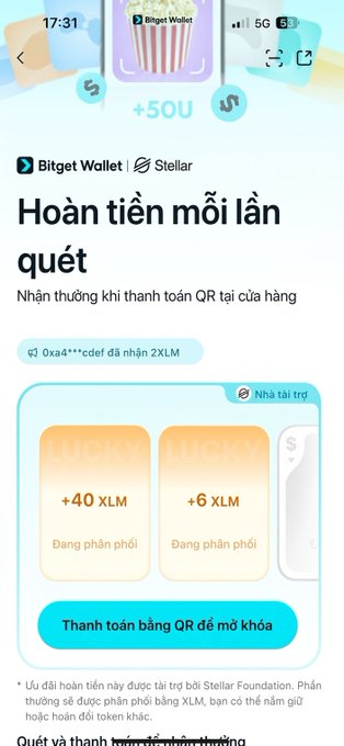 The image shows a cell phone screen with text written in Vietnamese, including information about Bitget Wallet and its services. The text appears to be in English as well, providing a bilingual experience for users who speak both languages.