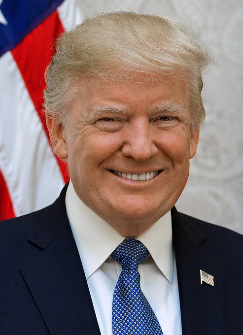 A portrait of Donald Trump, whose company, Trump Media, recently reported a $238.1M Q2 loss.