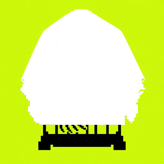 A pixel-art white phoenix silhouette perched on a black structure against a vibrant yellow-green background, matching the "GM Phoenixes" giveaway theme.