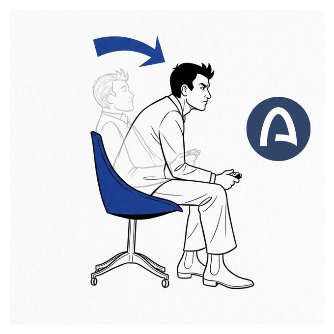 An illustration showing a seated figure with an arrow indicating movement backward, with the Aave (AAVE) logo displayed on the right.