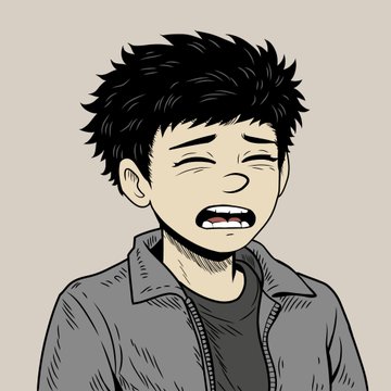The image features a cartoon boy with spiky hair wearing a jacket, looking sad or upset. The caption of the image reads "A degen free mint experiment on @ethereum We are Misfits. We don' t belong here. Apply for WL - bit.ly/misfiteth ... supply. No roadmap. No promises." This text is related to a post about a mint experiment, and it seems that the boy in the image might be participating or witnessing this experiment. The caption also mentions the use of the word "Misfits" which could be an inside joke among the people involved in the experiment.