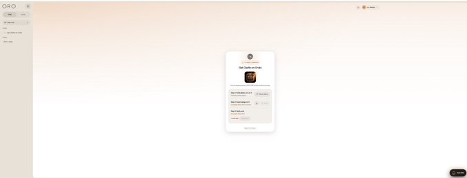 A screenshot of a desktop interface showing a small modal window labeled 'Get Clarity on Mode' with options like 'Invite by Email' and 'Share a Mode Link'.