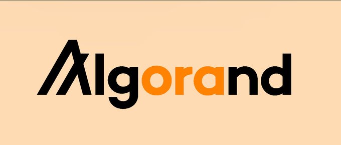 The Algorand logo displayed on a beige background.
