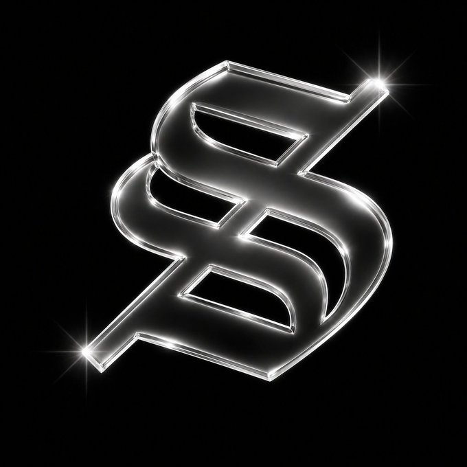 A stylized, chrome-like dollar sign ($) with bright lens flares gleams against a black background, visually representing the "silver" mentioned in the post—likely a slang reference to money or a silver token on Solana, accessible through Solflare wallet.