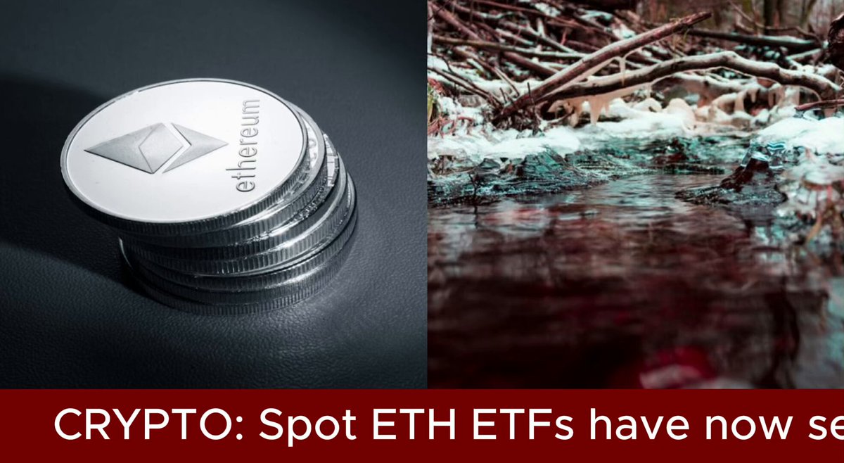 The image presents an infographic about Bitcoin prices, which has three key pieces of information: a coin (Bitcoin), a line graph showing Ethereum ETF losses over several weeks or months, and a caption explaining why the price of Bitcoins is high.