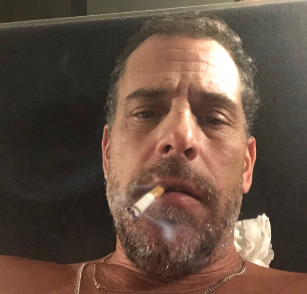 A man with a graying beard lounges shirtless with a cigarette dangling from his lips, evoking a debauched, carefree vibe. The image humorously parallels the post's warning about reckless meme-coin trading—chasing hype like $LAPTOP instead of focusing on rebounds—suggesting that giving in to FOMO leads to a wasted, regretful state.