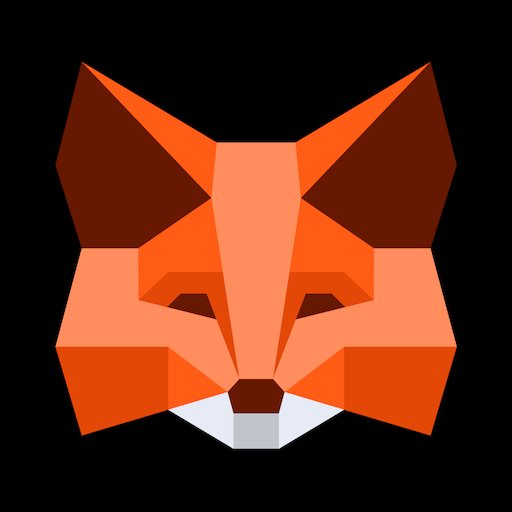 A geometric, low-poly illustration of a fox face in shades of orange, brown, and white against a solid black background.