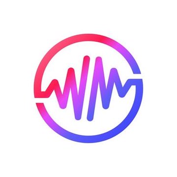A stylized logo featuring the letters "WM" rendered as a sound wave inside a circular frame, with a gradient transitioning from pink to purple to blue. This represents WEMIX, the cryptocurrency platform whose bridge was exploited, resulting in the suspension of services as detailed in the accompanying news.