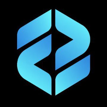 The image features a logo with blue geometric shapes that resemble a hexagon or cube. The logo has a blue border, and there are two blue triangles within the shape. The text "3X$100k Giveaway" is written below the logo in white letters. The image also contains some text that reads: "Focus on what is in the image and how it relates to the post."