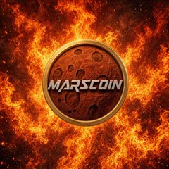 A fiery image showing a MarsCoin token coin centered against a blazing red and orange background, with the text "MARSCOIN" displayed across the coin's surface.

The imagery of MarsCoin engulfed in flames visually reinforces the post's themes of market shakeouts and volatility ("Classic CZ-style shakeout"), while the solitary, burning coin symbolizes the post's hope for a "big whale" to emerge and end the lonely invincibility of MarsCoin.