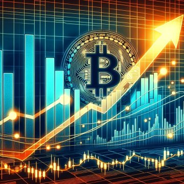 The image features a glowing Bitcoin (₿) logo set against vibrant bar charts and an upward-pointing arrow, symbolizing bullish momentum. This visually reinforces the post's message that bearish "dead" and "finished" narratives around $BTC often coincide with market bottoms, as the cryptocurrency holds near the $62,000 level.