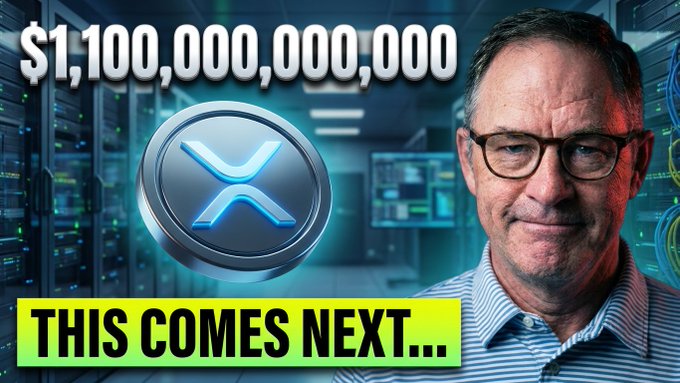 !!!THE FINAL warning FOR HOLDERS!!!! THE FULL YOUTUBE VARIABLE that says "XRP'S $1,100,000,000,000" is at the bottom of the image in a yellow square block with black text. It appears that this video might be about a new coin named XRP or discussing its potential value and impact on the market.