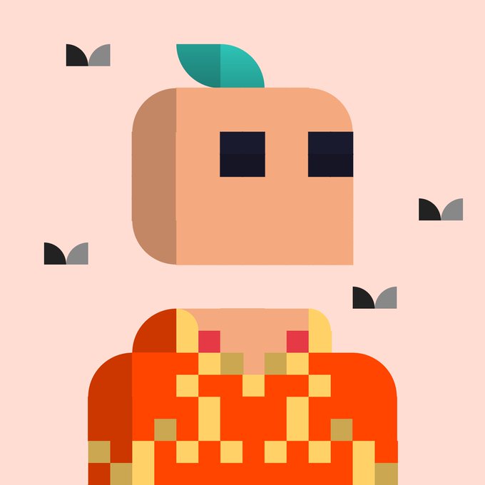 A pixelated character with a teal mohawk, sunglasses, and a red patterned shirt stands against a peach background, embodying the bold, funky, and determined spirit described in the funkers.xyz countdown post.