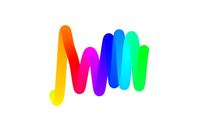A colorful, rainbow-gradient squiggle logo resembling a stylized "W" or wave, representing Chromie Squiggle #249, an NFT artwork from the Art Blocks Curated collection that was recently acquired for 3.35 ETH.