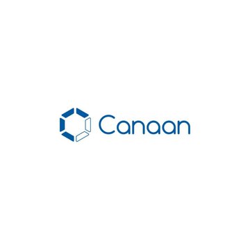The image displays the blue Canaan logo, featuring a stylized hexagonal icon next to the company name "Canaan" in a clean sans-serif font. This branding accompanies an announcement that the Bitcoin mining hardware manufacturer will liquidate part of its Bitcoin holdings to finance share buybacks under its existing ADS repurchase program.