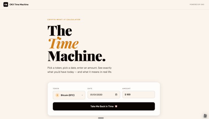 The image is an advertisement for a website called "The Time Machine" featuring a white background with black text, accompanied by images of different kinds of clocks that could be used as part of the platform's interface. The website is described as having various integrations, which means it interacts well with other apps and platforms. A post on the internet explains what happens when someone uses the Time Machine: they get an item from their bank account and it takes a certain amount of time to receive the item.