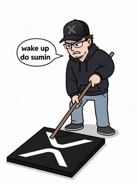 The image features a cartoon character, possibly a man or a boy, dressed in a black jacket and hat holding a stick with an X symbol on it. The character appears to be engaged in some sort of activity related to the word "SuperCycle".