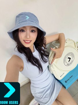 A promotional photo for ByteDance's Lark product, showing a smiling young woman in a light blue bucket hat and dress holding a cream-colored bag, with a graphic reading '>100M USERS' in the bottom left corner.