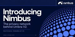 A blurred blue graphic with partially readable white text appears to show an “INTRODUCING NIMBUS” announcement and related smaller text.