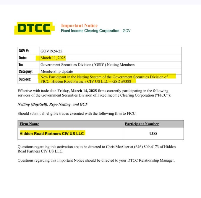 "Hidden Road" refers to a group of investors who have participated in a program called "Ripple Prime", which is designed for use by financial institutions as an alternative means of payment. The image shows a document that has been edited with this information, and it is addressed to the "Hidden Road Participants".
