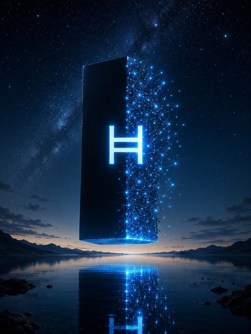 The image features a blue square with the letter "H" written on it, floating above a body of water at night. The sky behind the water has stars, creating a beautiful backdrop for the scene. The caption provided connects this image to the topic of lending and financial systems, highlighting that while many people understand trading, lending is often overlooked but crucial in building a strong foundation for financial systems.