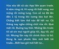 A block of Vietnamese text on a dark blue background, appearing to be a screenshot of a social media post.