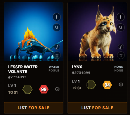 The image shows two lists of items for sale, with one list being a list of water-related items such as "LESSER WATER VOLANTE" and "WATER ROUGE", while the other list contains items like "LYNX", "LV1", and "T2S ILL". The post is titled "DAMNIT I WISH I WAS RECORDING! SAME @illuviumio PACK! I SCREAMED!", which suggests that someone has posted these lists for sale, possibly on a marketplace or an online store.