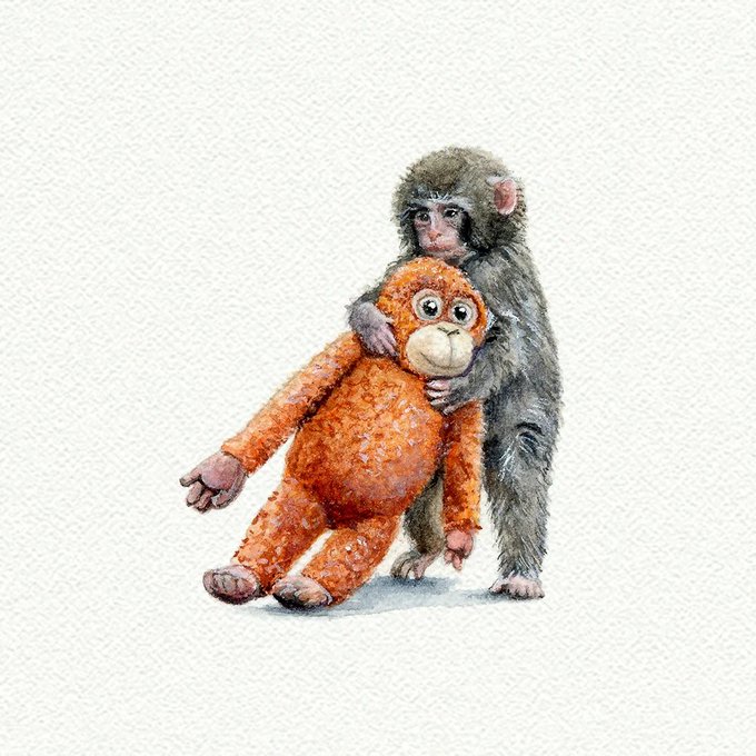 A baby Japanese macaque tenderly embraces an orange stuffed orangutan toy, perfectly illustrating the post's message about $PUNCH being a "proven and purposeful" meme token—much like the real animal it's named after, the image evokes both charm and authenticity, reinforcing the claim that the coin has tangible substance behind its impressive $50 million milestone.