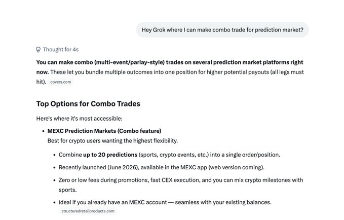 The image has a close-up of a screenshot from a website, likely a social media platform or trading application, which displays information about options for combobox trading. The text on the screen explains that options are available where there's already been a trade, and users can see multiple ways to access these options at once.