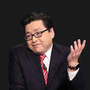 The image features a man wearing glasses and a suit standing against a black background. He has his hand raised, possibly gesturing or making a point. The caption below the photo reads "BitMine just made its biggest $ETH buy of 2026. Tom Lee's firm added 126,971 ETH over the past week, bringing total holdings to 5.54M ETH. That’s about 4.59% of Ethereum’s circulating supply". This information is related to a post discussing Bit Mine and their recent purchase of Ethereum.