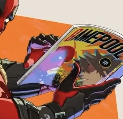 A figure in a red and black armored suit holds up a "Darepool" comic book or game case, with the image's bold colors and action-oriented framing humorously evoking the shocked surprise implied by the post's "SOL?!!" reaction.