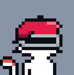 A pixel art image of a white cat wearing a red cap, holding what appears to be a flag, matching the Opencatz NFT collection referenced in the post.