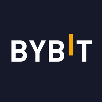 The Bybit logo, featuring white "BYB" and "T" with a yellow "I" on a dark navy background, represents the cryptocurrency exchange introducing options contracts for SpaceX and Nvidia perpetuals. These new options, launching September 17, will settle against Bybit's own SPCXUSDT and NVDAUSDT perpetual contracts—creating 24/7 derivatives of derivatives rather than tracking the actual underlying shares.