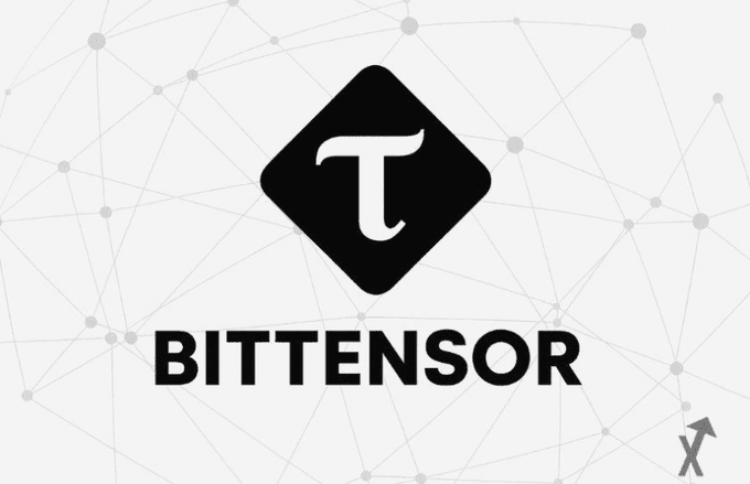 The image features a logo that reads "bittensor" written in black text against a white background, with a diamond shape surrounding the letters. The text is positioned at the bottom of the image. Below this, there's an arrow pointing upwards, which suggests that the content might be related to a post or article about Bitensonor and its Dynamic TAO update on May 25th. The title "officially" indicates that the post has been officially published, while the date "May 25" refers to the release day of the update. Additionally, there's an arrow pointing upwards, which could represent the direction of the update or a call for action related to the new changes in the network's economy.