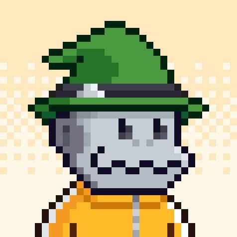 The caption for this image could be: "A birthday celebration captured in pixels, a character exudes joyous wisdom, marking another year of life's journey." This relates to the post's message by illustrating the character's cheerful demeanor, which aligns with the sentiment of aging gracefully and finding wisdom in each passing year. The use of a pixelated style also suggests a vintage or nostalgic theme, which complements the notion of growing older but not feeling old.